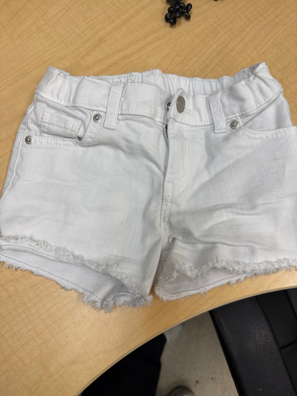 Cat & Jack White Frayed Hem Kids Denim Shorts